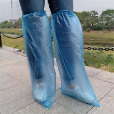 10pcs Disposable Long Shoe Cover Waterproof Anti Slip Knee Boots Cover Overshoes