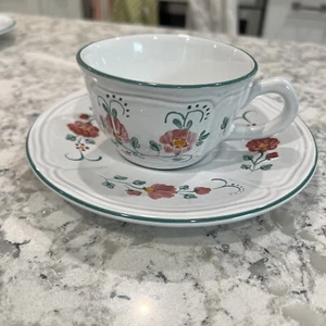 Herend Village Pottery Primrose Tea Cup And Sauce Set - Picture 1 of 8