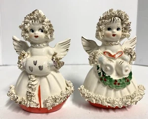 Vintage Japan Commodore Angel Salt and Pepper Spaghetti Trim 4” - Picture 1 of 7