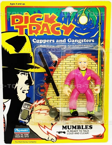 Dick Tracy Coppers and Gangsters Mumbles Action Figure Playmates #5712 NEW Cover