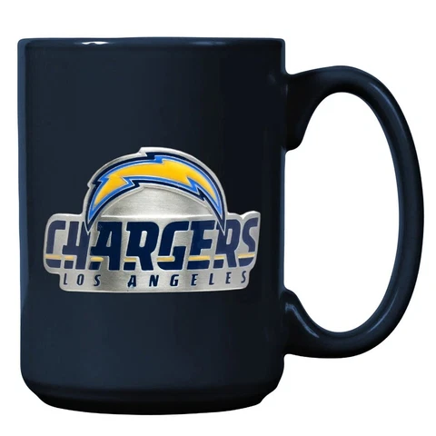 Los Angeles Chargers GAP NFL 15oz Metal Emblem Coffee Mug(1) Cover