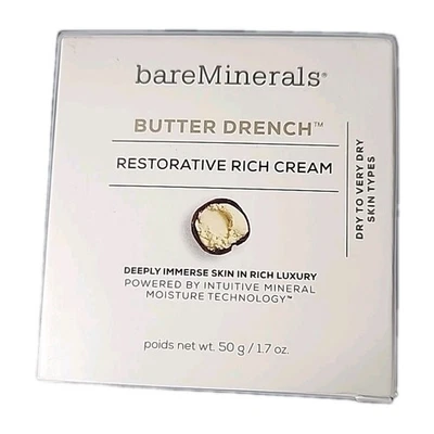 Crema facial rica restauradora Bareminerals Butter Drench, loción facial hidratante Foto 1 de 2