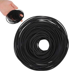 100 Pcs Recorder Rubber Belts Cassette Recorder Repair Maintenance Mix Flat Cass - Picture 1 of 12