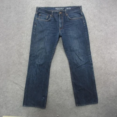 Sonoma Life Style Jeans Mens 38x32 Blue Dark Wash Straight Leg Denim Casual - Image 1 of 4