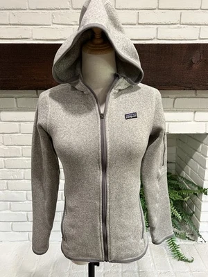 Patagonia Para Mujer XS Better Suéter Cremallera Completa Capucha 25537 Chaqueta Gris Jaspeado Cremallera Foto 1 de 4