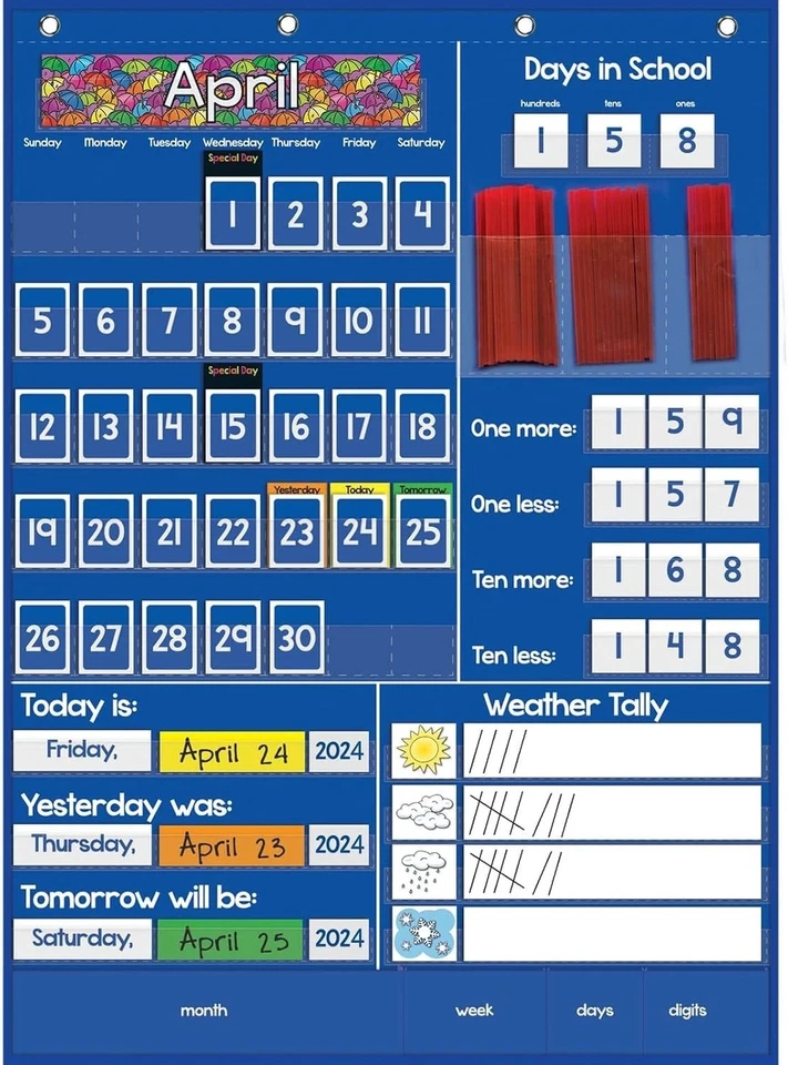 Educational Classroom Poster - Daily Calendar Display New - Image 1 of 4