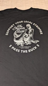 Vintage The Mermaid Lounge Men's T-shirt Support Your Local Stripper Size XL - Picture 1 of 6