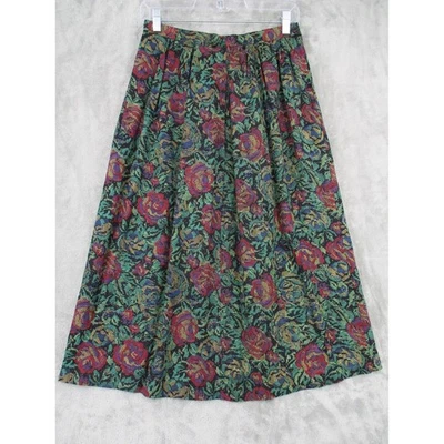 Falda vintage Jonathan Martin para mujer 8 floral abstracta ligera modesta midi Foto 1 de 4