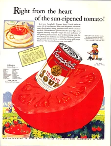 Campbell's Tomato Soup Sun Ripened Eat Soup Keep Well Vintage Print Ad 1932 - Picture 1 of 4