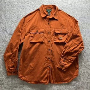 Camisa Lauren Ralph Lauren L/S Btn Up Pesca con Mosca Naranja Quemado Bordada Talla L - Imagen 1 de 11
