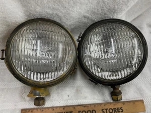 2 Vintage Guide Sealed Beam Fog Lamp Driving Headlights Hot Rat Rod Auto Truck - Picture 1 of 9