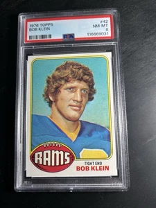 1976 Topps #42 Bob Klein PSA 8 Los Angeles Rams - Picture 1 of 2