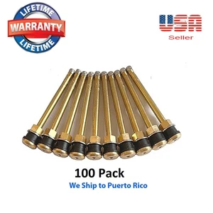 100 Kits TR573 Truck Tire Valve Stem Wheels 22.5 /24.5 For Rim Φ.625".L: 4.527" - Picture 1 of 7