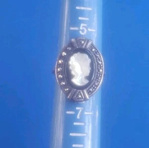 Vintage Sterling Silber 925 Viktorianisch Antik Kamee Ring. Größe 6 - Bild 1 von 5