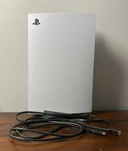 Sony PlayStation 5 Disc Edition Console White 825GB - Used w/ Cords - Picture 1 of 3