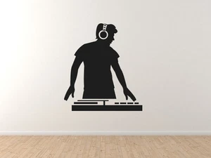 Music DJ #5 - Live Turntable Track Mixing Hipster Digital - Vinyl Wall Decal - Picture 1 of 1