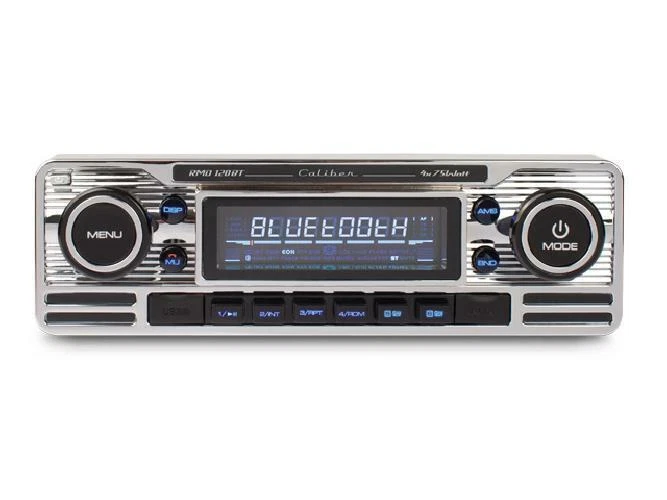 Caliber RMD120BT Retrodesign Autoradio und Pioneer TS-G1330F 3-Weg-Koaxiallautsprecher für Autos