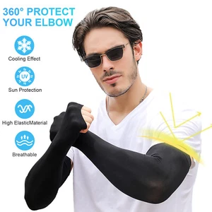 1 Paar kühlende Eis Seide Arm Ärmel Abdeckung Basketball Golf Sport UV Sonnenschutz - Bild 1 von 43