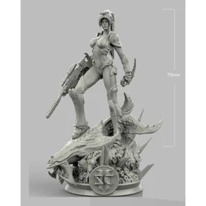 Kit Modelo Impresión 3D 1/24 75mm Espacio Hermosa Niña Cabeza Cazadora TD-2808 Sin Pintar - Imagen 1 de 2