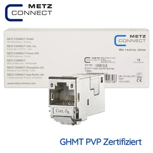 METZ CONNECT 12x E-DAT Modul CAT6a Buchse 8(8) RJ45 werkzeuglos 130910-Z - Bild 1 von 6
