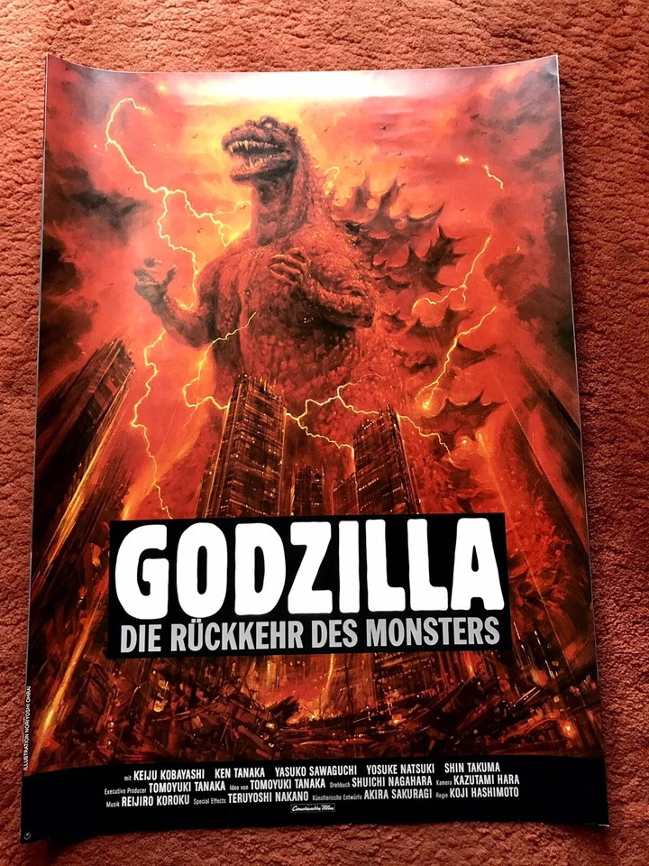 Godzilla - Die Rückkehr des Monsters Kinoplakat Poster A1, GEROLLT, Ken Tanaka - Bild 1 von 1