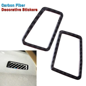 Carbon Fiber Dashboard Air Vent Outlet Cover Trim For BMW 3-Series E90 2005-2012 - Picture 1 of 7