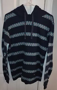 Micros Kapuzenshirt Herren Large blau weiß langarm gestreift Hoodie - Bild 1 von 4