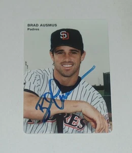 BRAD AUSMUS SIGNED AUTO'D 1996 MOTHERS COOKIES CARD #25 SAN DIEGO PADRES DODGERS - Picture 1 of 2