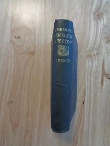 Vermont Legislative Directory 1872-73 HC - Imagen 1 de 1