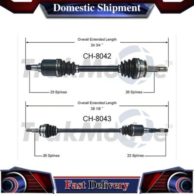 2X TrakMotive Front Left Right CV Axle Joint Shaft For 1983-1987 Dodge Charger Foto 1 de 3