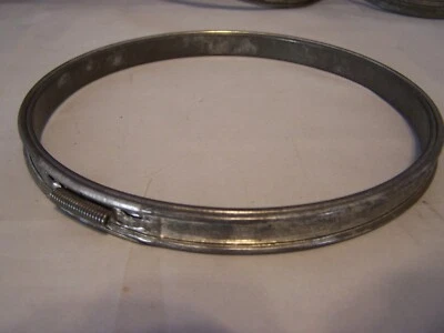 Vintage Cork Lined  Metal Embroidery Rings - 6" - Used - Image 1 of 3