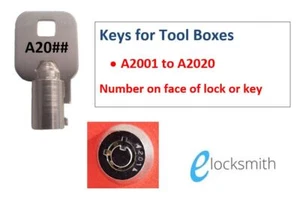 A Series Tool Box keys to suit Milwaukee, Steel Glide and others - Picture 1 of 22