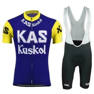 Retro 1971 Kas Kaskol Radtrikot und Trägerhose Sets Radsport Trägershorts - Bild 1 von 4