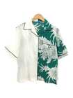 PRADA Short Sleeve Shirt 36 Silk WHT Double Match