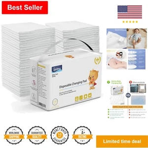 Super Soft Disposable Changing Pad Liners - 100 Pack - Waterproof & Absorbent - Picture 1 of 10