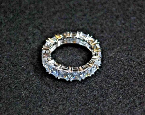 Rachel Zoe Sterling Silver CZ Channel Set Ring Size 9 - Picture 1 of 3