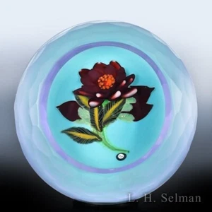 William Manson Jr. 2025 flower mosaic-cut miniature faceted paperweight - Picture 1 of 1