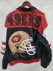 NFL San Francisco 49ers Lederjacke Artpel Größe L Vintage - Bild 1 von 4