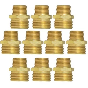 Garden Hose Adapter, 3/4" MH x 1/2" MIP (Tapped 1/2" FIP) Brass 10 Pack325291436 - Picture 1 of 5