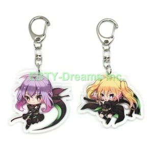 Juego de 2 llaveros acrílicos Seraph Of The End Shinoa Hiiragi, Mitsuba Sanguu v1 - Imagen 1 de 2