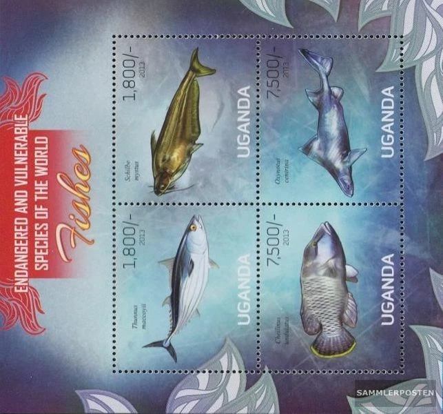 uganda 3020-3023 Sheetlet MNH 2013 Fish - Image 1 of 1