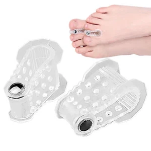 1 Pair Toe Separators Magnetic Toe Divider Gel Cushions Straightener Pain Relief - Picture 1 of 11