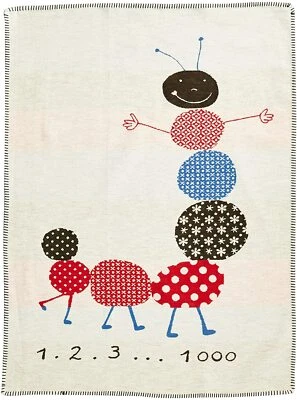 David Fussenegger Baby Blanket Cotton Number Caterpillar 75 x 100 cm SK111 GG 08 Foto 1 de 4