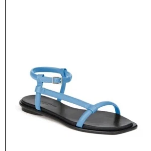 Lafayette 148 New York Caroline City Ankle Strap Sandals Cool Blue Size 40EU New - Picture 1 of 6