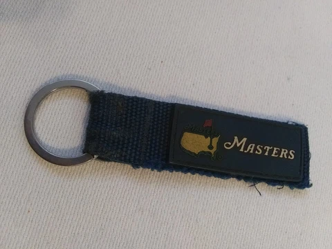 2000 Masters Tournament Official Memorobelia Web Key Ring (Green Patch on Blue) Cover