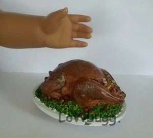 Pavo de vacaciones de Acción de Gracias para muñeca American Girl de 18" comida cena ENVÍO GRATUITO - Imagen 1 de 12