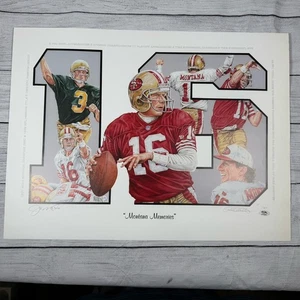 Joe Montana Signed Print 49ers AP 1/50 Montana Memories PSA/DNA Paul Madden Art - Picture 1 of 7
