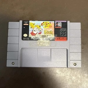 The Ren & Stimpy Show: Fire Dogs SNES (Super Nintendo 1994) Authentic Tested - Picture 1 of 2