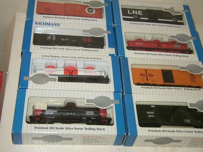Bachmann Silver Series HO qty8 Owenwood Tank ERIE Box NYC Stock NH Gondola NEW - Image 1 of 4