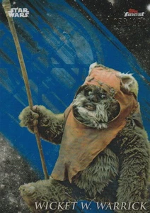 2018 Star Wars Finest Blue Refractor Wicket W. Warrick 96 /150 - Picture 1 of 1